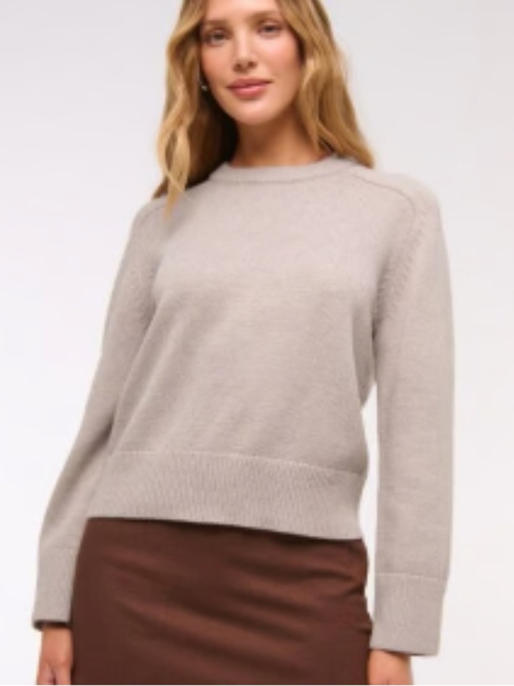 Abercrombie Madeline Crew Sweater - beige
